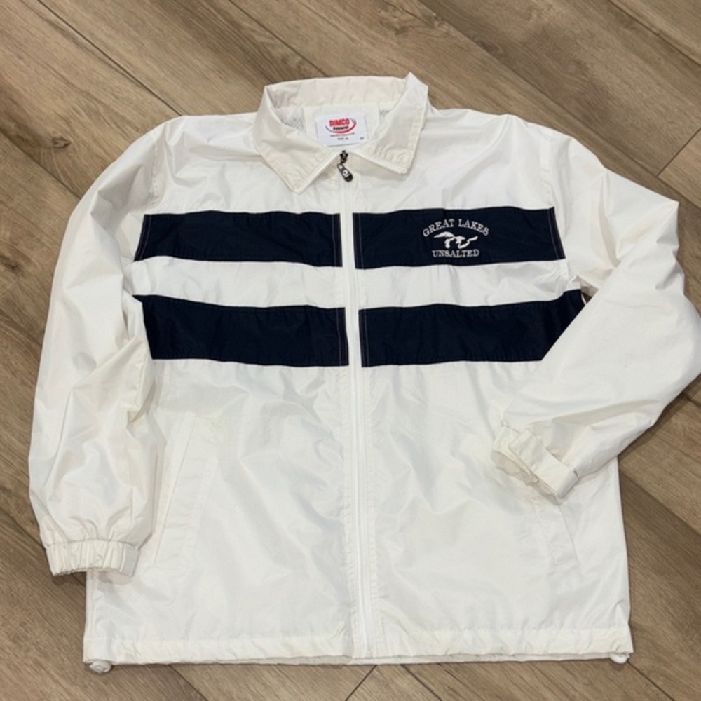 Dimco Apparel Great Lakes Unsalted Boat Windbreaker Rain Full Zip Jacket XLarge